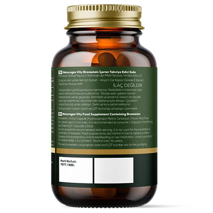 Naturagen Bromelain 2400 GDU Food Supplement 60 Capsules 1000mg