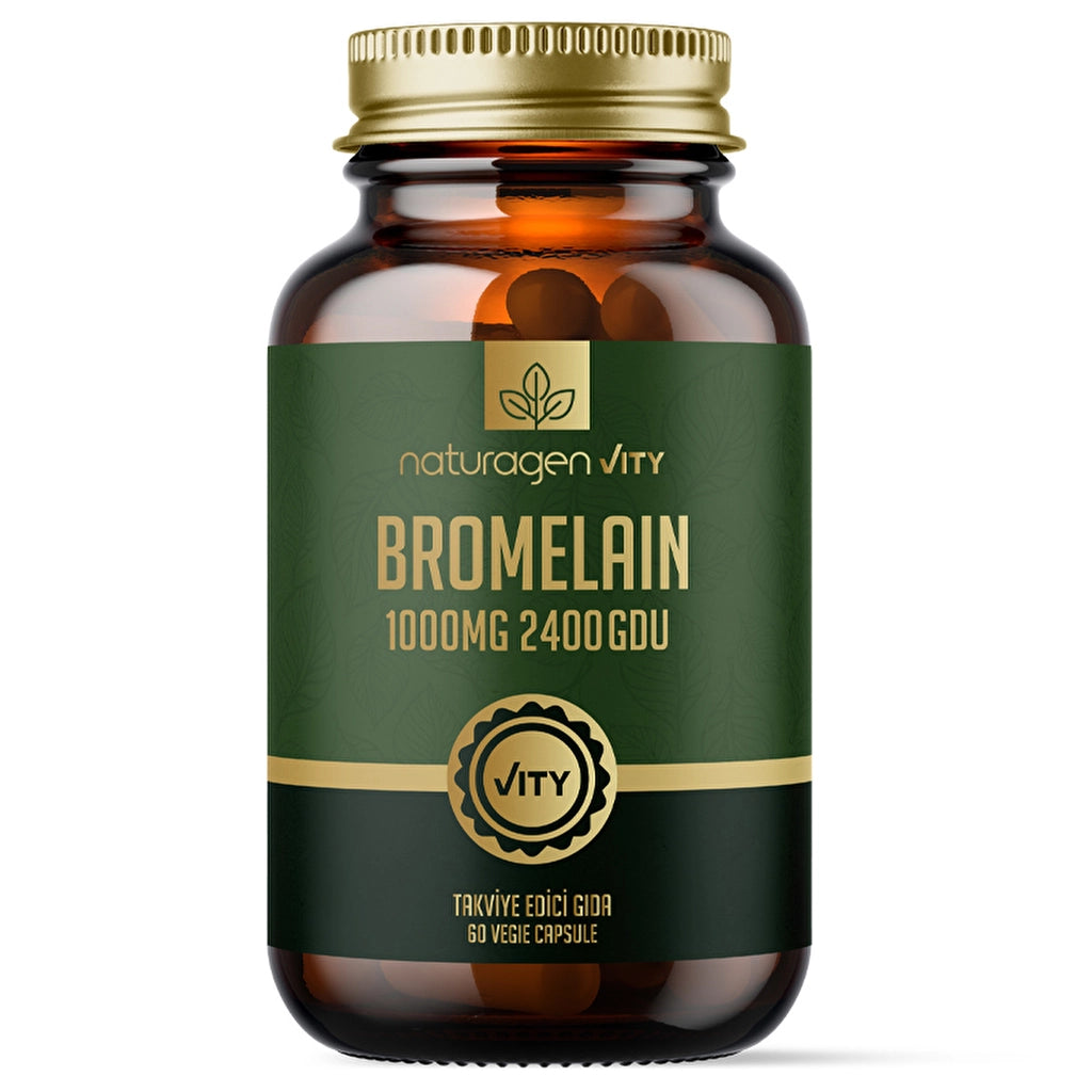 Naturagen Bromelain 2400 GDU Food Supplement 60 Capsules 1000mg