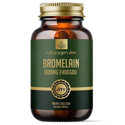 Naturagen Bromelain 2400 GDU Food Supplement 60 Capsules 1000mg