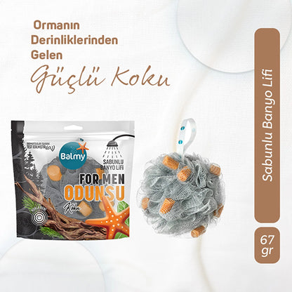 Balmy For Men Woody Soapy Bath Loofah