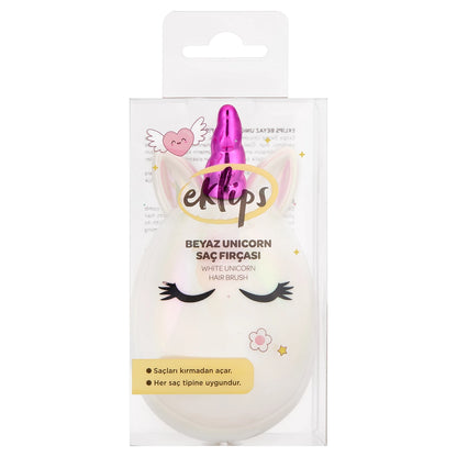 Eklips White Unicorn Hair Brush