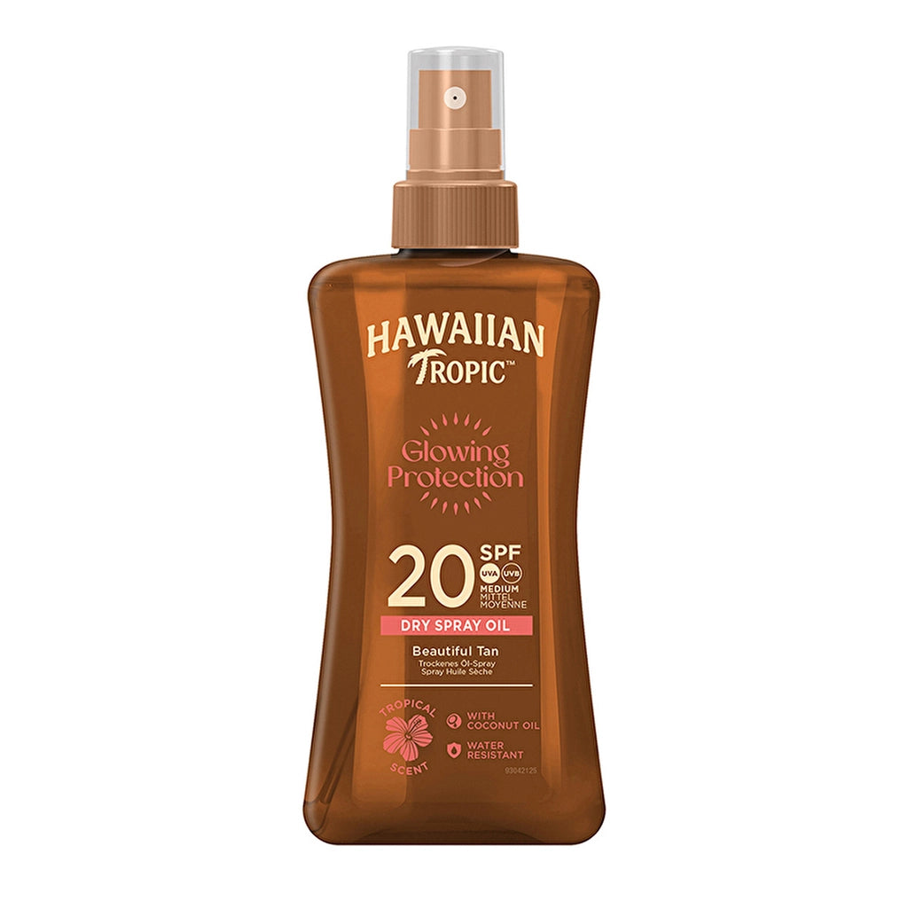 Hawaiian Tropic Glowing Protection Dry Spray Oil SPF20 Protective &amp; Bronzing Oil 200 ml