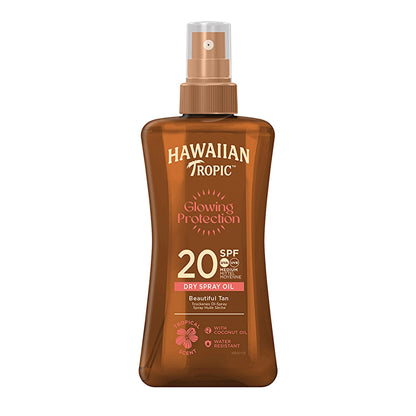 Hawaiian Tropic Glowing Protection Dry Spray Oil SPF20 Protective &amp; Bronzing Oil 200 ml