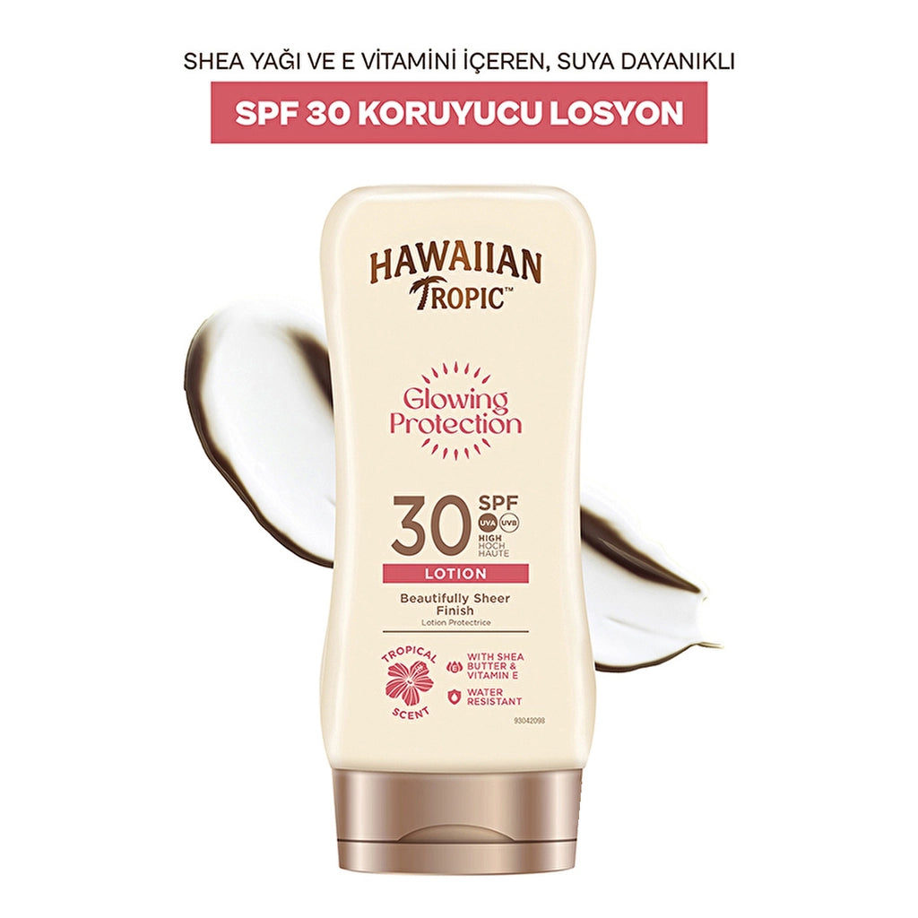 Hawaiian Tropic Glowing Protection Lotion SPF30 Sunscreen Body Lotion 180 ml
