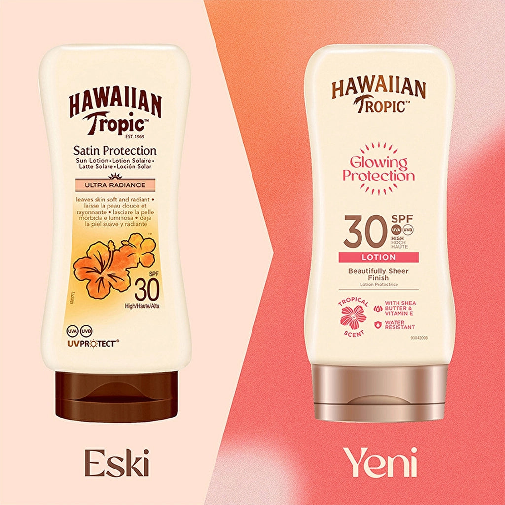 Hawaiian Tropic Glowing Protection Lotion SPF30 Sunscreen Body Lotion 180 ml
