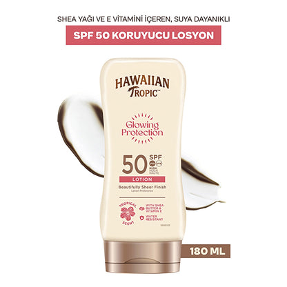 Hawaiian Tropic Glowing Protection Lotion SPF50 Sunscreen Body Lotion 180 ml