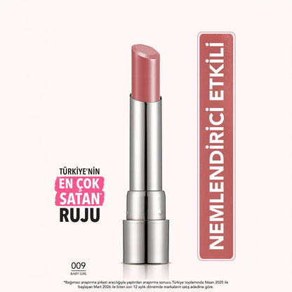 Flormar Sheer Up Moisturizing Effect Semi Transparent Lipstick 015 Go For Bordeaux