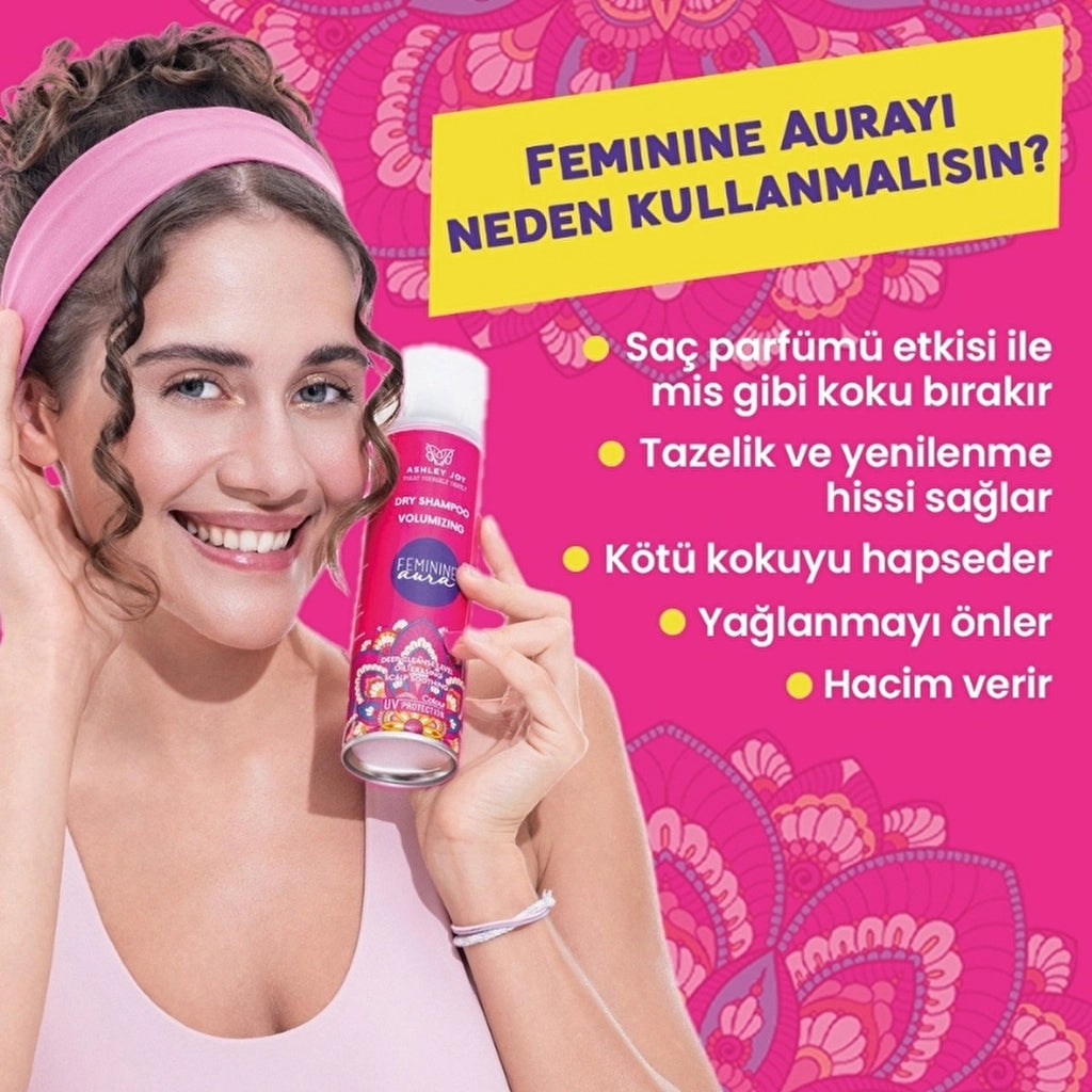 Ashley Joy Feminine Aura Hair Perfume Effective Volume Dry Shampoo 200 ml