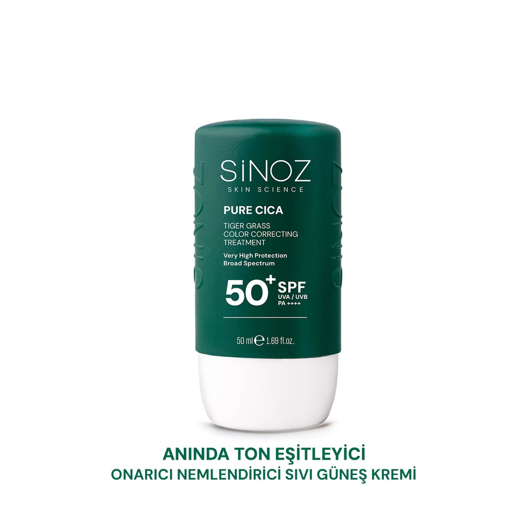 Sinoz Pure Cica Tiger Grass Tone Evening Liquid Sunscreen SPF50+ 50 ml
