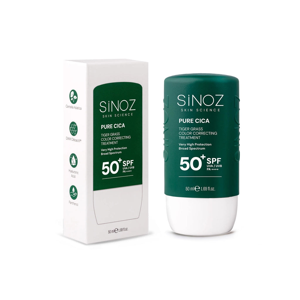 Sinoz Pure Cica Tiger Grass Tone Evening Liquid Sunscreen SPF50+ 50 ml