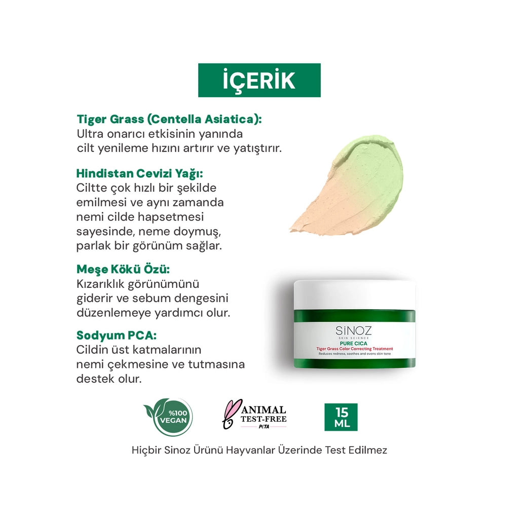 Sinoz Pure Cica Tiger Grass Face Cream 15 ml