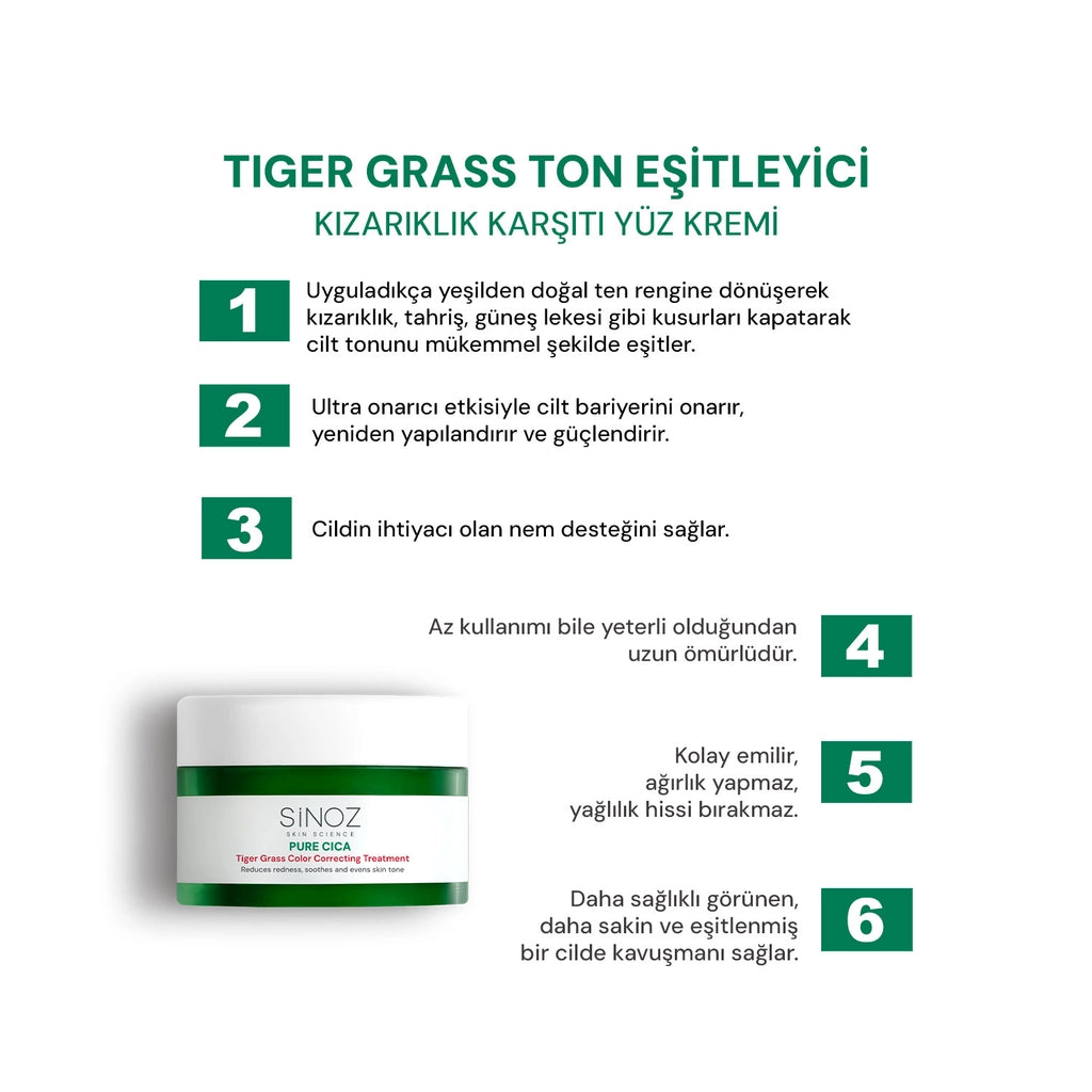 Sinoz Pure Cica Tiger Grass Face Cream 15 ml