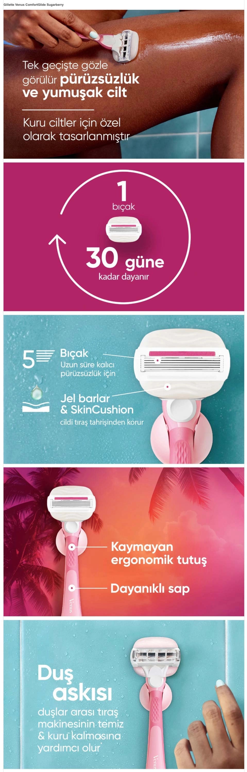 Gillette Venus ComfortGlide Sugarberry Scented Miami Women&