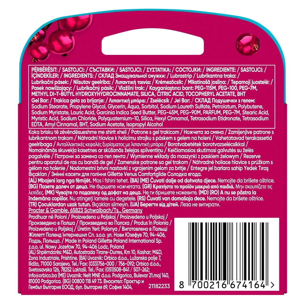 Gillette Venus ComfortGlide Sugarberry Scented Miami Women&