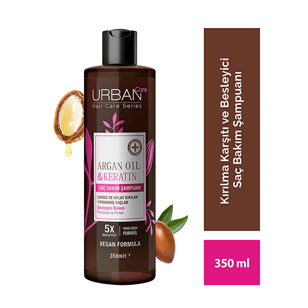 Urban Care Argan Oil &amp; Keratin Nourishing and Anti-Breakage Hair Care Shampoo 350 ml