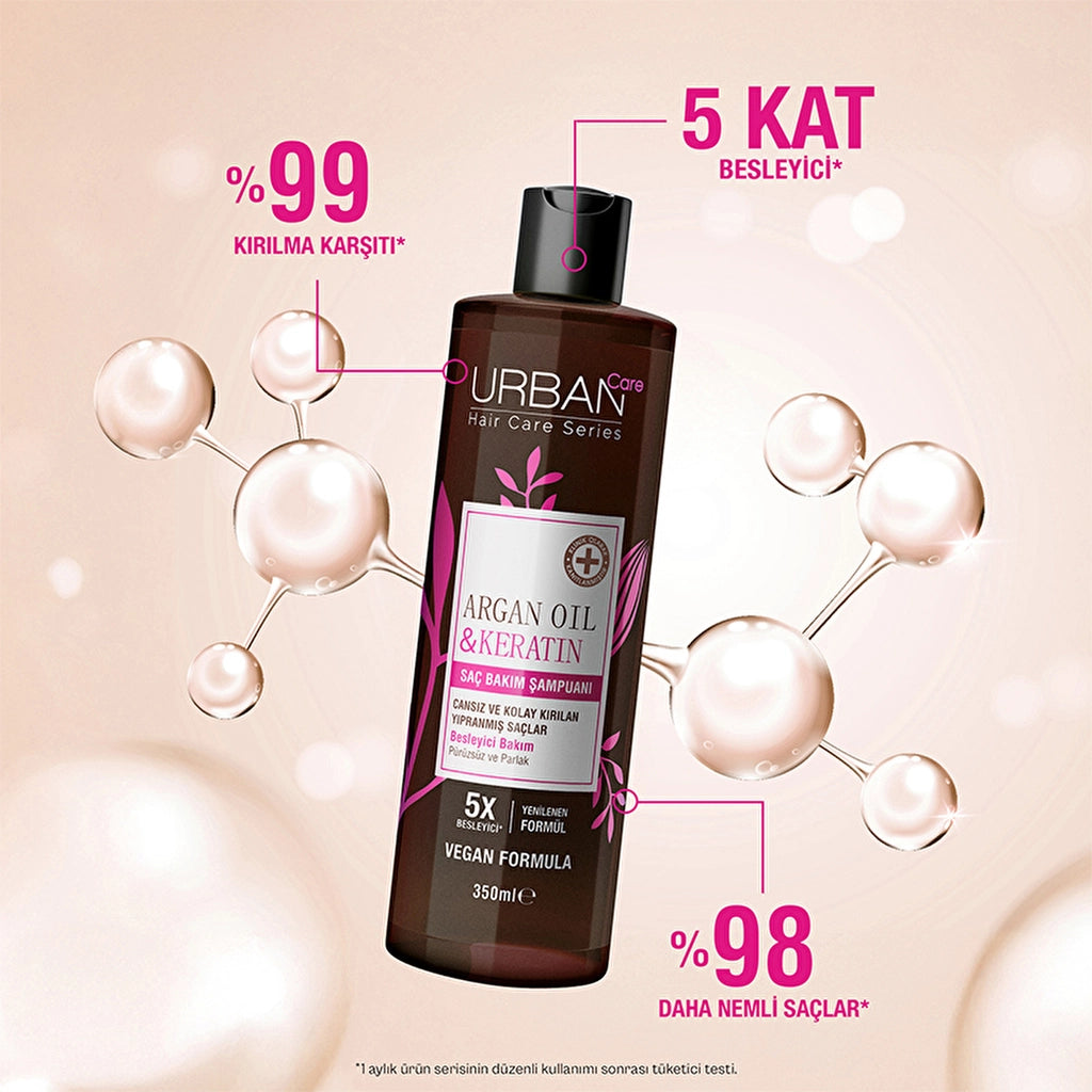 Urban Care Argan Oil &amp; Keratin Nourishing and Anti-Breakage Hair Care Shampoo 350 ml