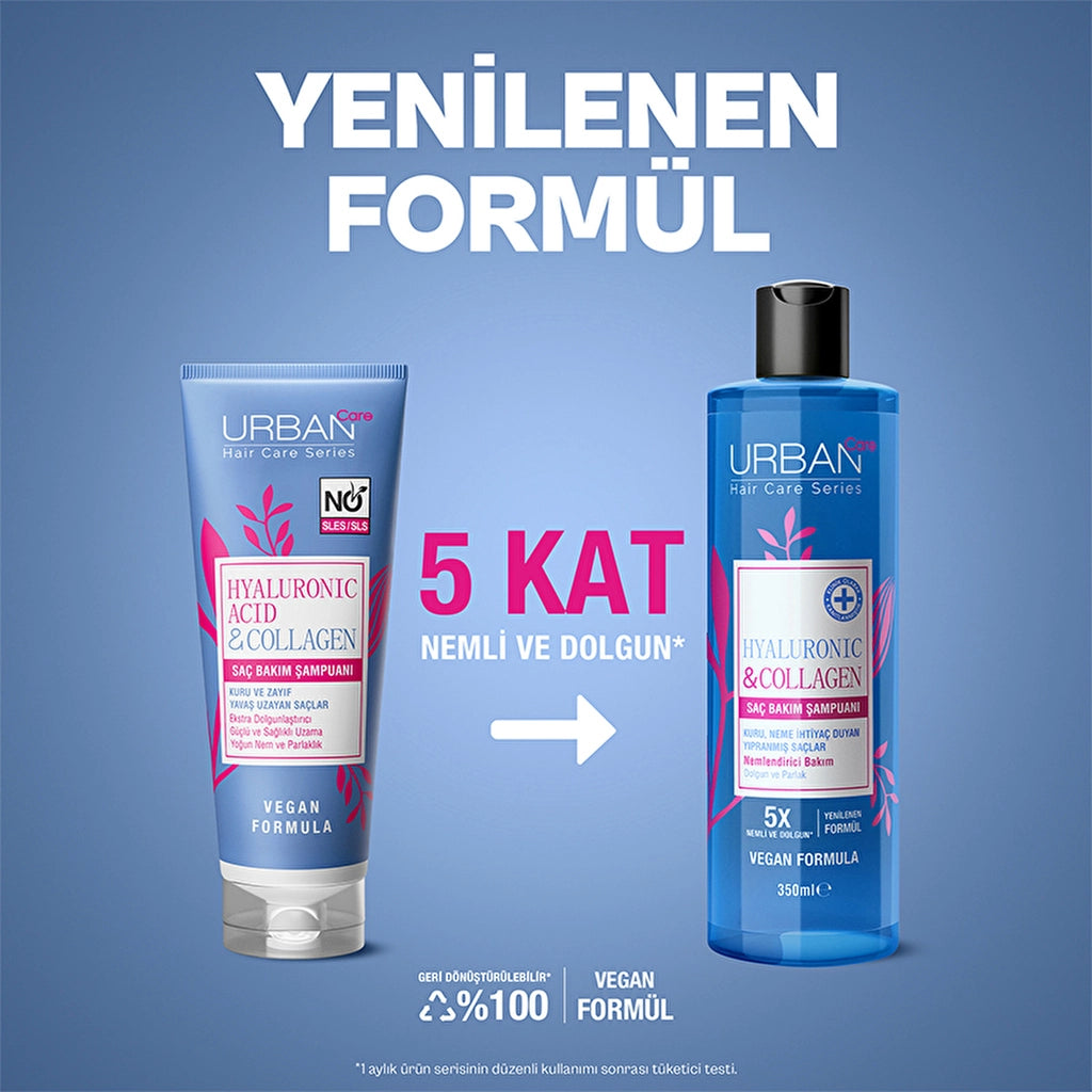 Urban Care Hyaluronic &amp; Collagen Extra Plumping Hair Care Shampoo 350 ml