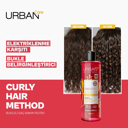 Urban Care Hibiscus &amp; Shea Butter Curl Defining Hair Care Shampoo 350 ml