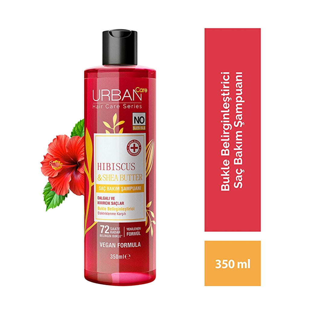 Urban Care Hibiscus &amp; Shea Butter Curl Defining Hair Care Shampoo 350 ml