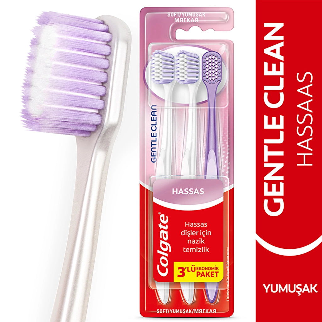 Colgate Gentle Clean 2+1 Toothbrush (Sensitive - Soft)