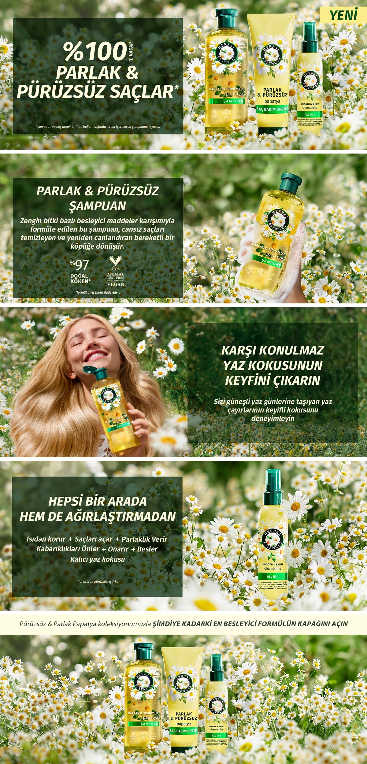 Herbal Essences Bright and Smooth Chamomile Scented All-in-One Non-Weightening Liquid Conditioner 145