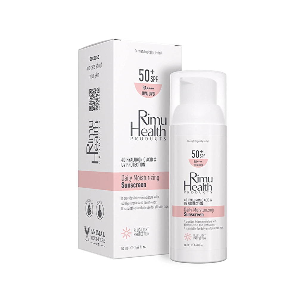 Rimu Health Intense Moisturizing Daily Sunscreen Suitable for All Skin Types 50 ml (Hyaluronic Acid)