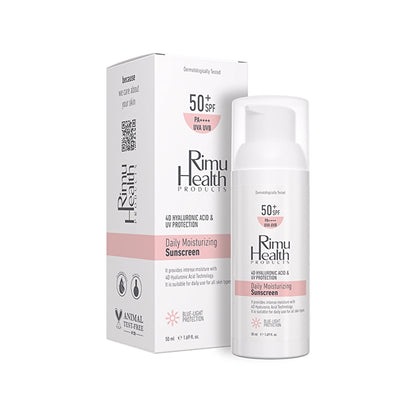 Rimu Health Intense Moisturizing Daily Sunscreen Suitable for All Skin Types 50 ml (Hyaluronic Acid)