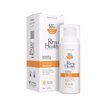 Rimu Health Anti-Blackhead and Acne Sunscreen for Oily &amp; Combination Skin 50 ml (Niacinamide - Salicylic Acid)