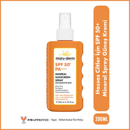 Maruderm SPF 50+ Mineral Spray Sunscreen for Sensitive Skin 200 ml