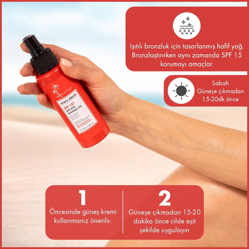 Maruderm SPF 15+ Sun Kiss Tanning Oil SPF 15+ Bronzing Oil 100 ml