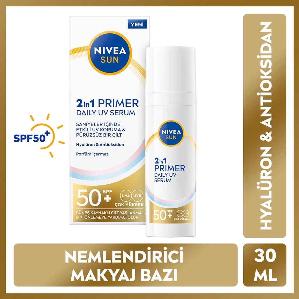 Nivea Sun SPF50 2 in 1 UV Protection &amp; Smoothness Primer Serum 30 ml