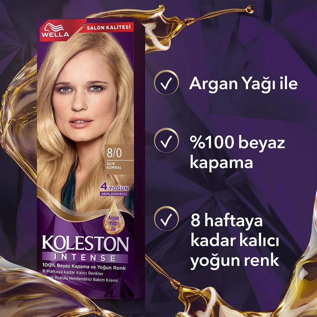 Wella Koleston Intense Hair Dye 8/0 Light Auburn
