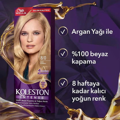 Wella Koleston Intense Hair Dye 8/0 Light Auburn