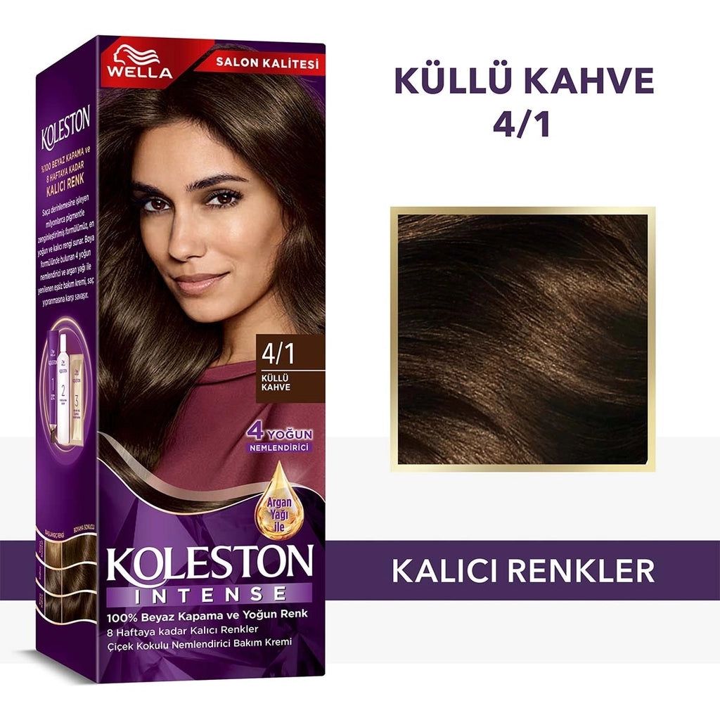Wella Koleston Intense Hair Dye 4/1 Ashy Brown