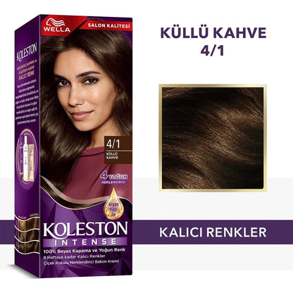 Wella Koleston Intense Hair Dye 4/1 Ashy Brown