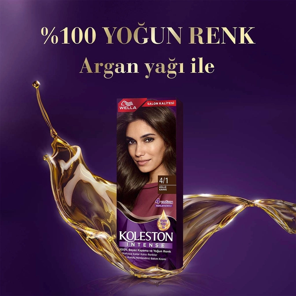 Wella Koleston Intense Hair Dye 4/1 Ashy Brown
