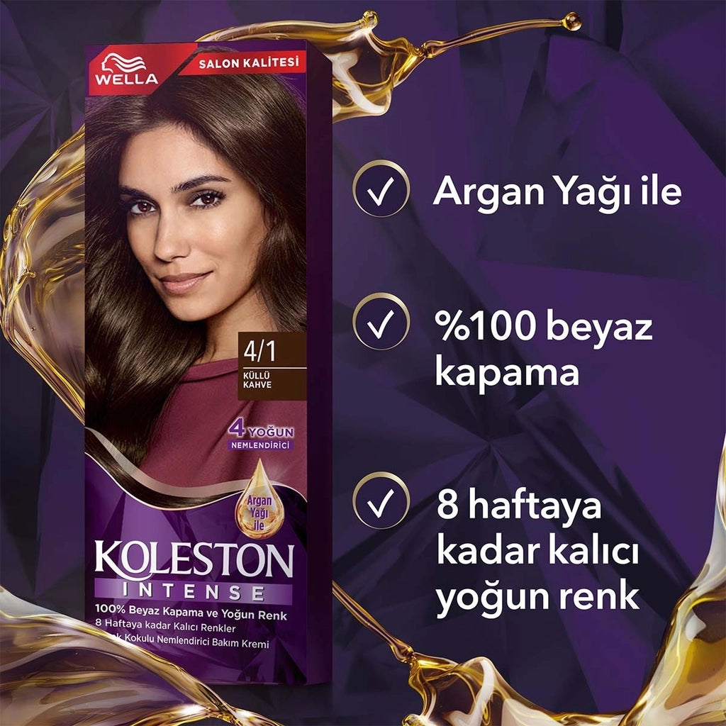 Wella Koleston Intense Hair Dye 4/1 Ashy Brown