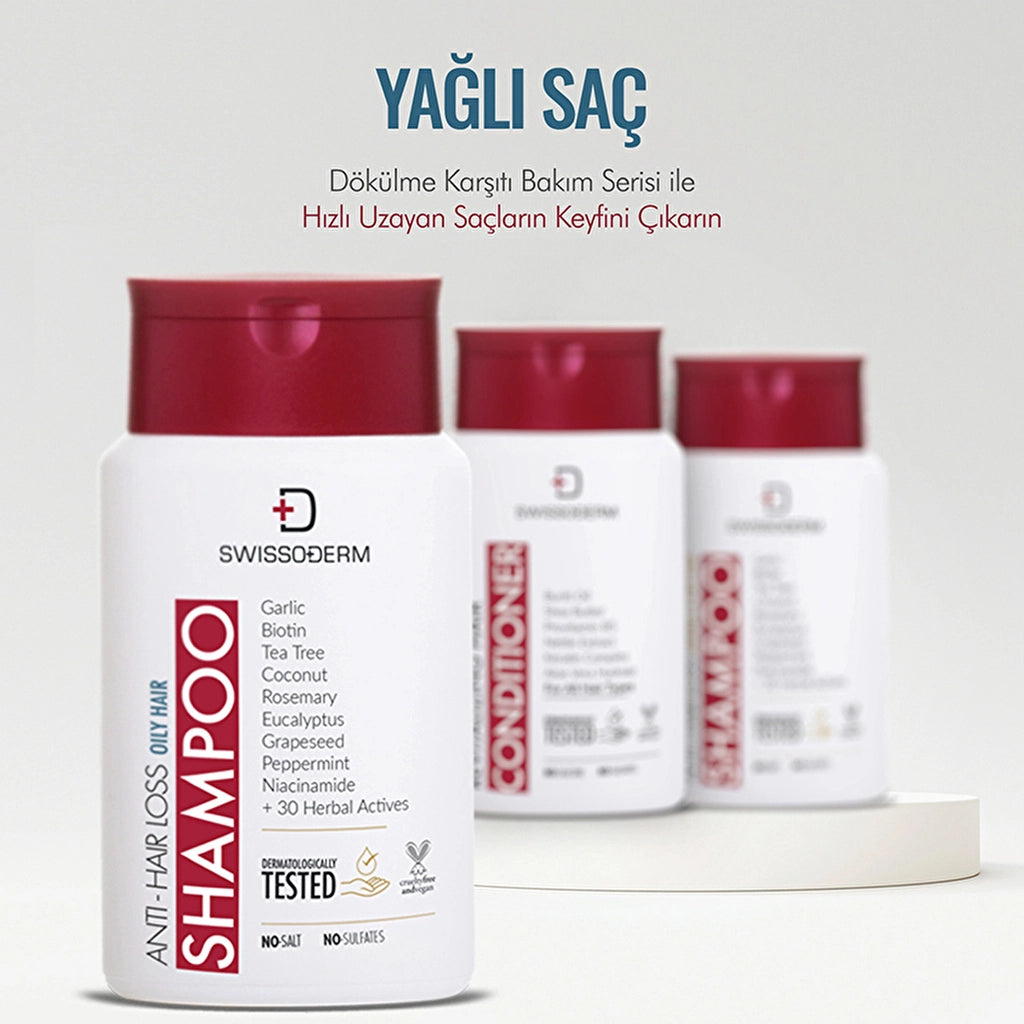 Swissoderm Anti-Hall Shampoo For Oily Hair 300 ml