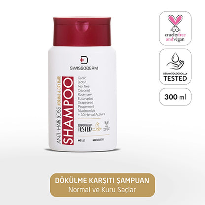 Swissoderm Anti-Hall Shampoo For Normal and Dry Hair 300 ml