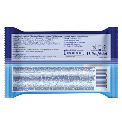 Selpak Classic Wet Pocket Wipes 3 x 15pcs