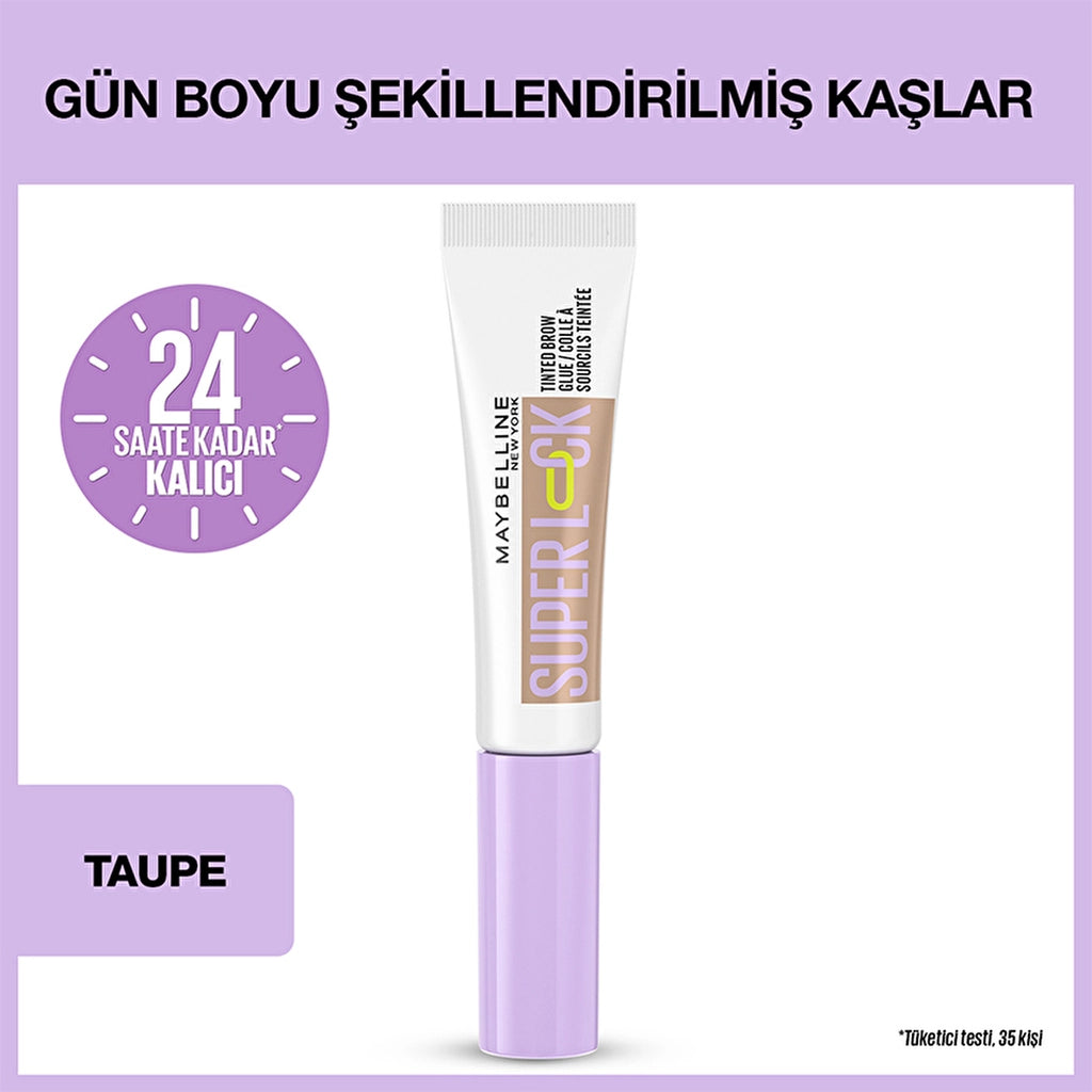 Maybelline New York Super Lock Brow Glue Eyebrow Fixative Mascara Taupe