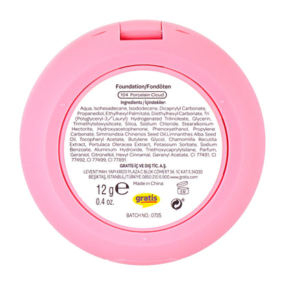 Beaulis Fun Cloudy Cushion Foundation 104 Porcelain Cloud