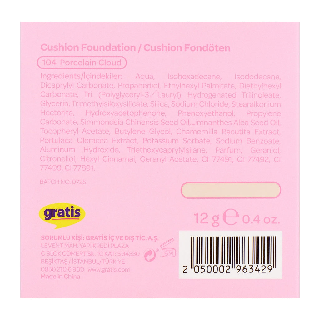 Beaulis Fun Cloudy Cushion Foundation 104 Porcelain Cloud