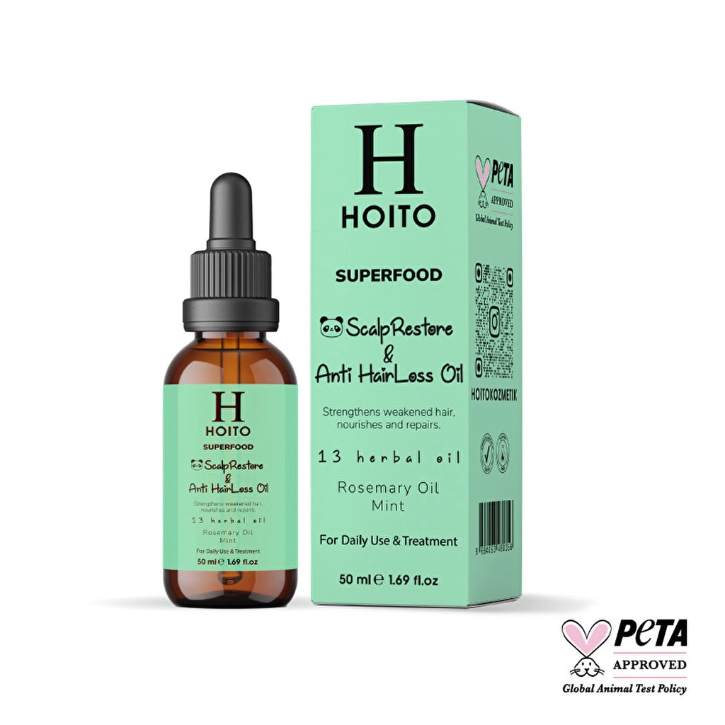 Hoito Superfood Anti-Hair Loss Hair and Scalp Care Oil with Rosemary &amp; Mint 50 ml