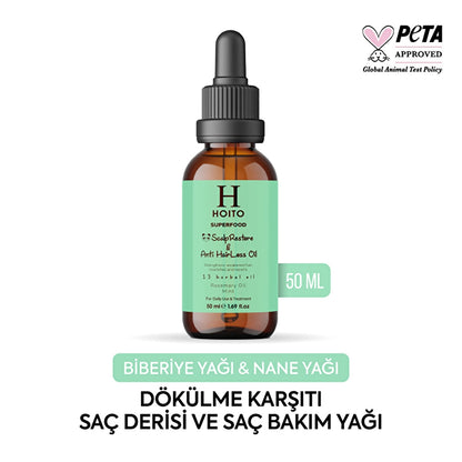 Hoito Superfood Anti-Hair Loss Hair and Scalp Care Oil with Rosemary &amp; Mint 50 ml