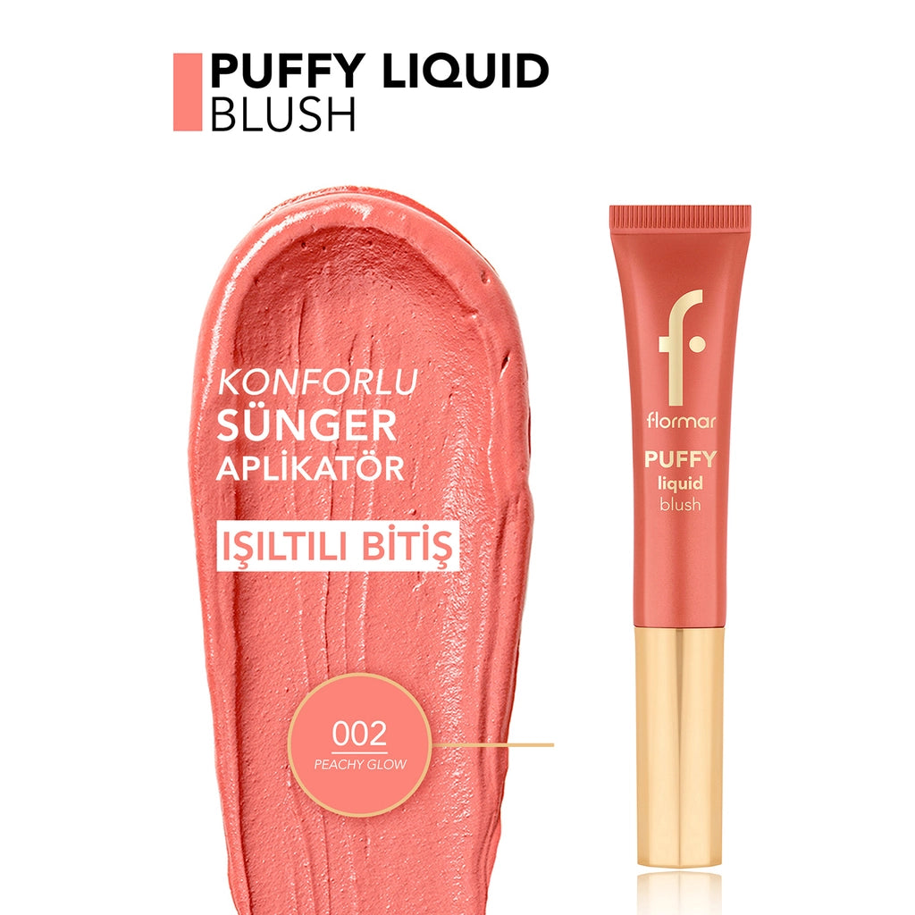 Flormar Puffy Liquid Blush Liquid Blush 002 Peachy Glow