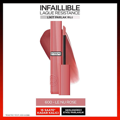 Loreal Paris Infaillible Laque Resistance Liquid Shiny Lipstick 550 Noir Cherry