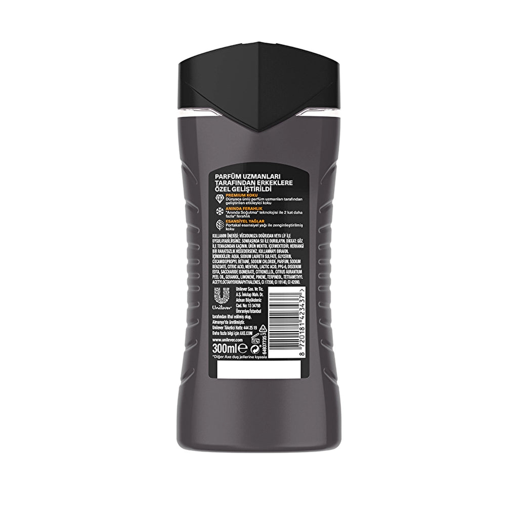 Axe Premium Collection Shower Gel Black Vanilla 3 in 1 Body Hair Face 300 ml
