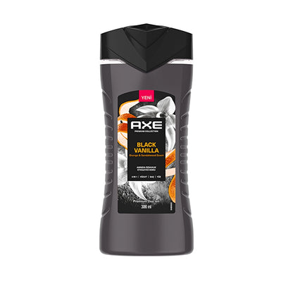 Axe Premium Collection Shower Gel Black Vanilla 3 in 1 Body Hair Face 300 ml