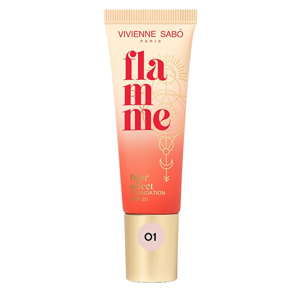 Vivienne Sabo Flamme Blur Effect Foundation SPF 20 01 Ivory - Medium Coverage &amp; Radiant Satin Finish